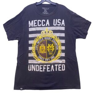 Mecca USA Rugby Shirt Mens Extra Large Undefeated‎ Champion Football Streetwear